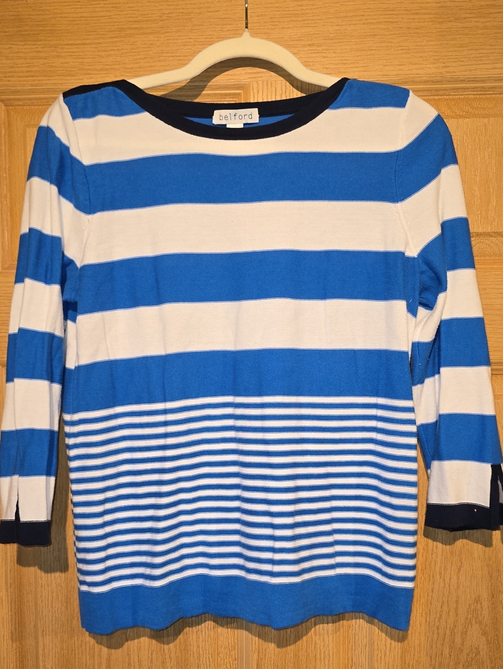 Belford Blue & White Striped Long-Sleeve Top